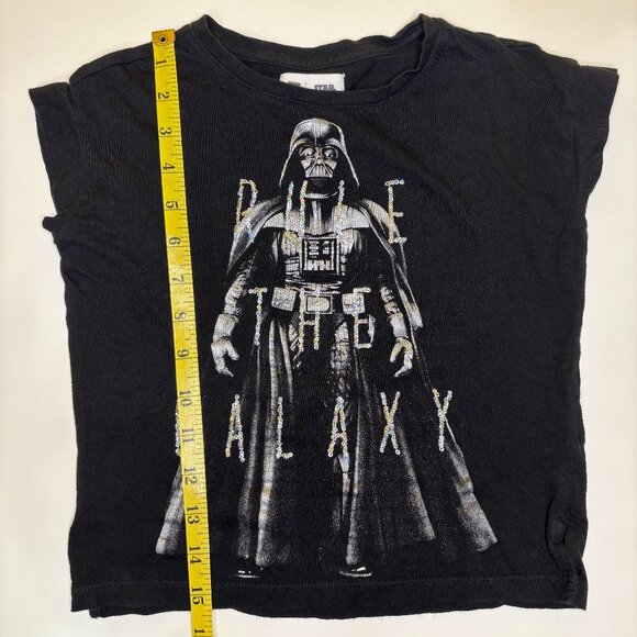 Gap Star Wars Slits Girl Tee 40th Anniversary Edition Kids Sz Small (6-7) Black - Picture 7 of 8
